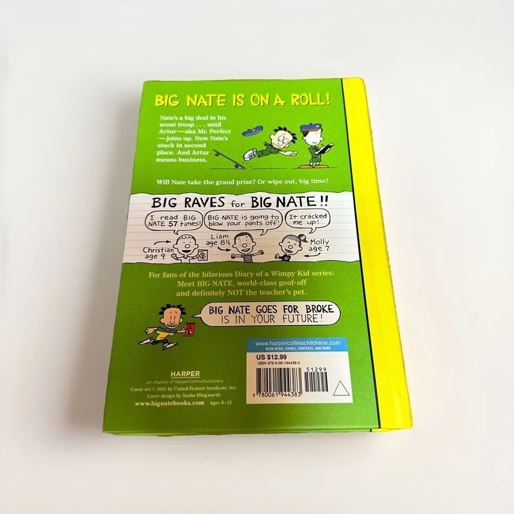 Big Nate On A Roll: By Lincoln Peirce- First Edition ( 2011) Hardcover Book Kids